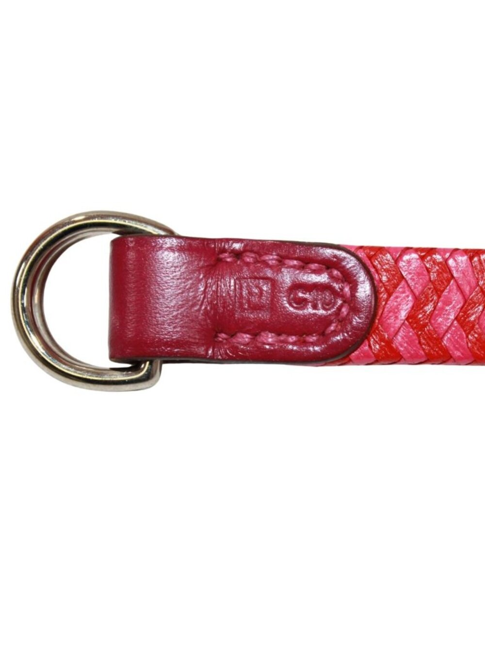 Hermes Romance Leather Pink Red Scarf Ring - Picture 4 of 5
